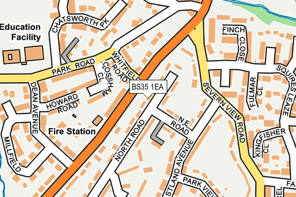 BS35 1EA map - OS OpenMap – Local (Ordnance Survey)