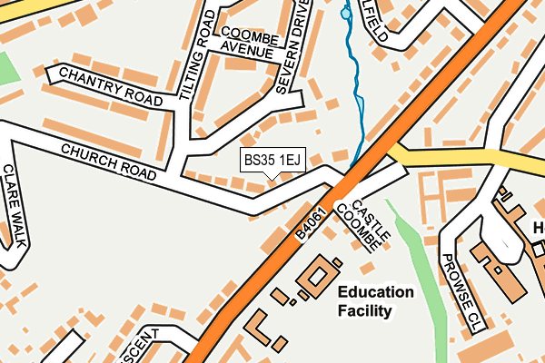 BS35 1EJ map - OS OpenMap – Local (Ordnance Survey)