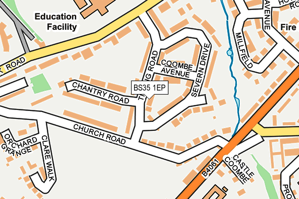 BS35 1EP map - OS OpenMap – Local (Ordnance Survey)