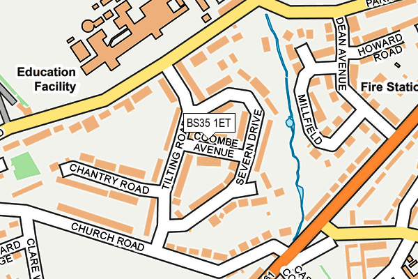 BS35 1ET map - OS OpenMap – Local (Ordnance Survey)