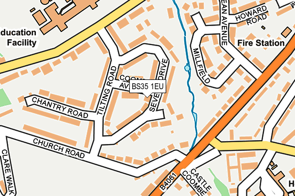 BS35 1EU map - OS OpenMap – Local (Ordnance Survey)