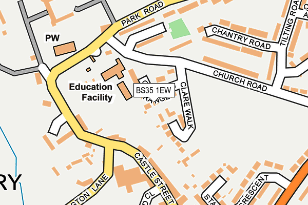 BS35 1EW map - OS OpenMap – Local (Ordnance Survey)