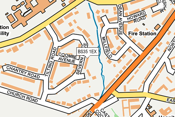 BS35 1EX map - OS OpenMap – Local (Ordnance Survey)