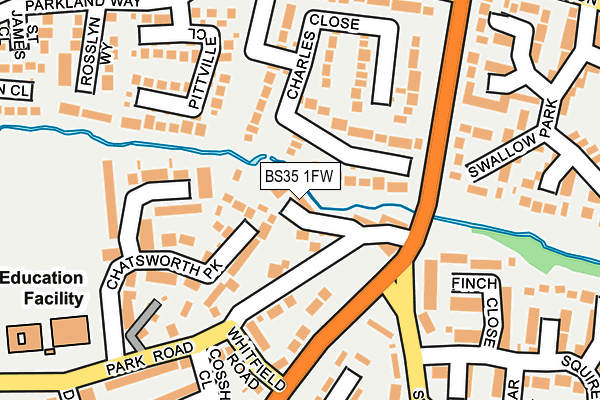 BS35 1FW map - OS OpenMap – Local (Ordnance Survey)