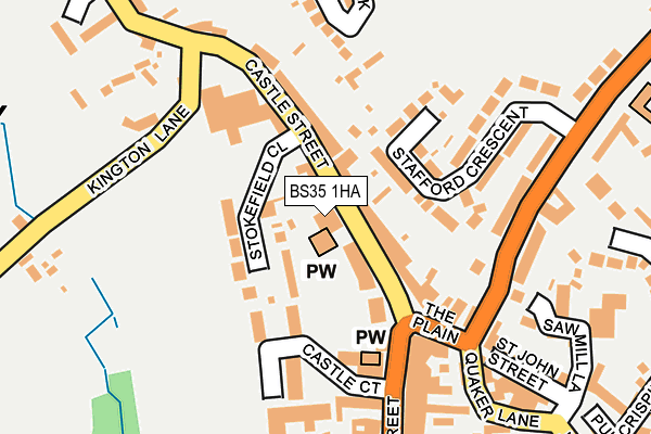 BS35 1HA map - OS OpenMap – Local (Ordnance Survey)