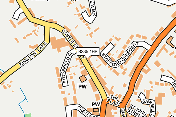 BS35 1HB map - OS OpenMap – Local (Ordnance Survey)
