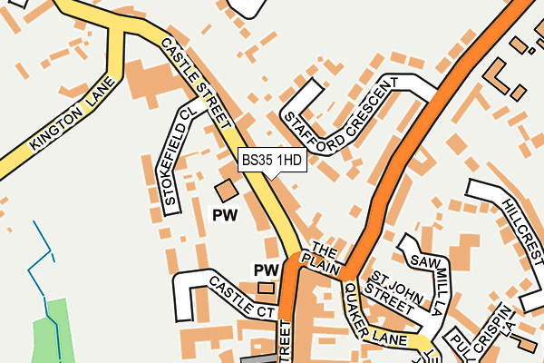 BS35 1HD map - OS OpenMap – Local (Ordnance Survey)