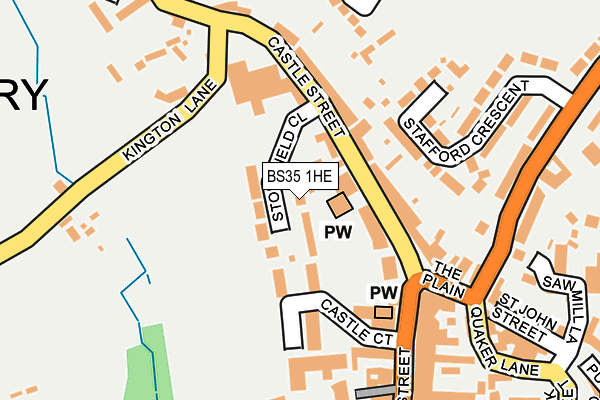 BS35 1HE map - OS OpenMap – Local (Ordnance Survey)