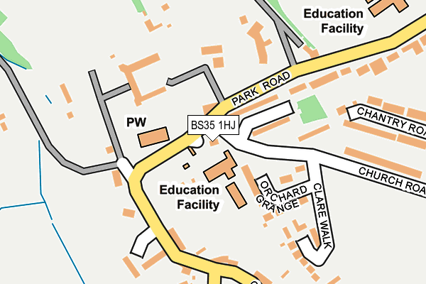 BS35 1HJ map - OS OpenMap – Local (Ordnance Survey)