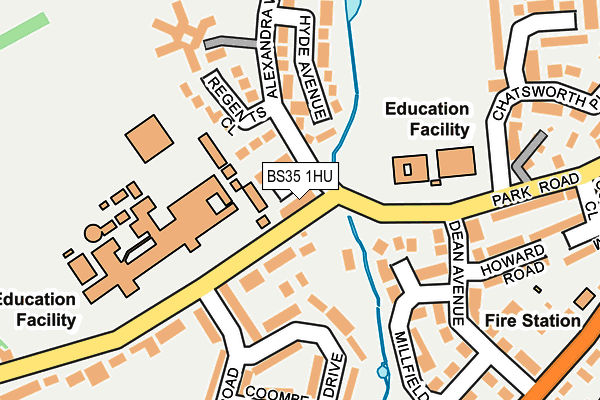 BS35 1HU map - OS OpenMap – Local (Ordnance Survey)