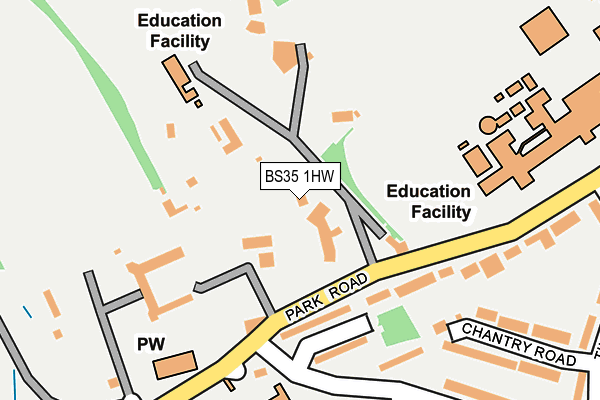 BS35 1HW map - OS OpenMap – Local (Ordnance Survey)