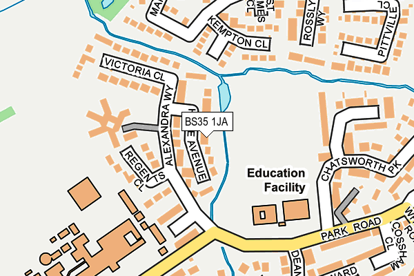 BS35 1JA map - OS OpenMap – Local (Ordnance Survey)