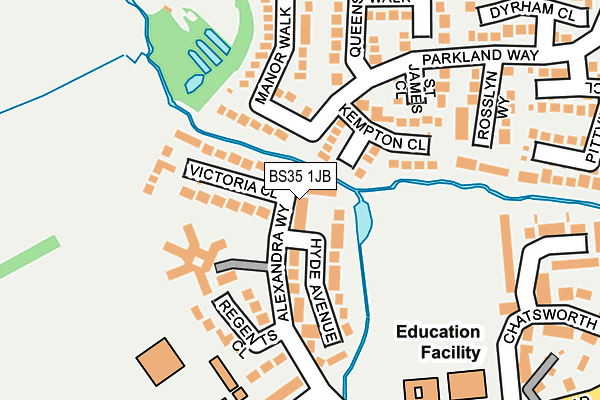 BS35 1JB map - OS OpenMap – Local (Ordnance Survey)