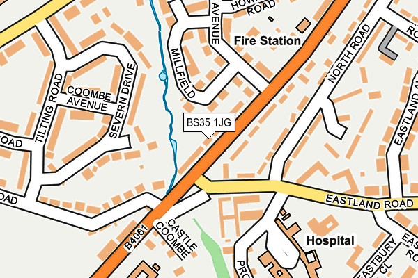 BS35 1JG map - OS OpenMap – Local (Ordnance Survey)