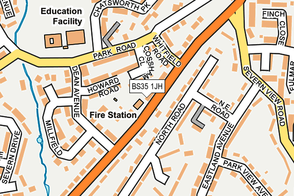 BS35 1JH map - OS OpenMap – Local (Ordnance Survey)