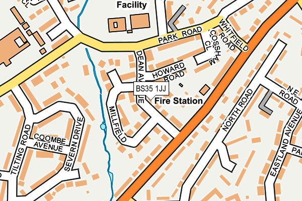 BS35 1JJ map - OS OpenMap – Local (Ordnance Survey)