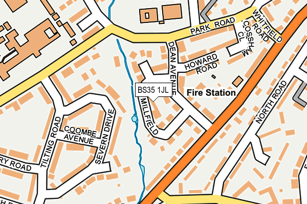 BS35 1JL map - OS OpenMap – Local (Ordnance Survey)