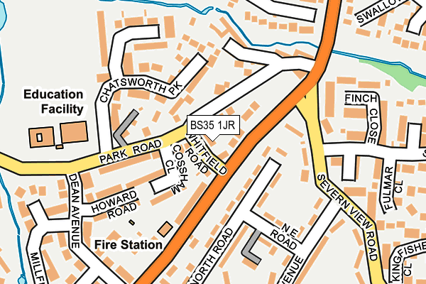 BS35 1JR map - OS OpenMap – Local (Ordnance Survey)