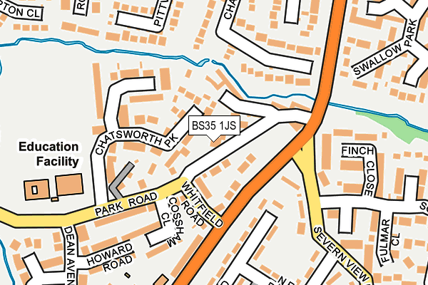 BS35 1JS map - OS OpenMap – Local (Ordnance Survey)