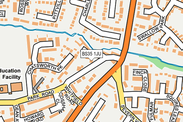 BS35 1JU map - OS OpenMap – Local (Ordnance Survey)
