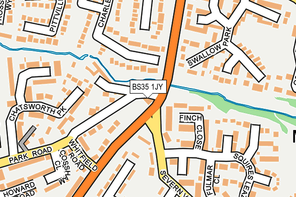 BS35 1JY map - OS OpenMap – Local (Ordnance Survey)