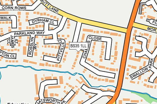 BS35 1LL map - OS OpenMap – Local (Ordnance Survey)