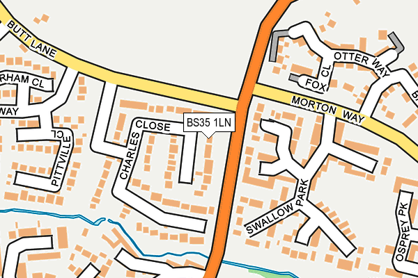 BS35 1LN map - OS OpenMap – Local (Ordnance Survey)