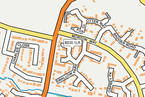 BS35 1LR map - OS OpenMap – Local (Ordnance Survey)