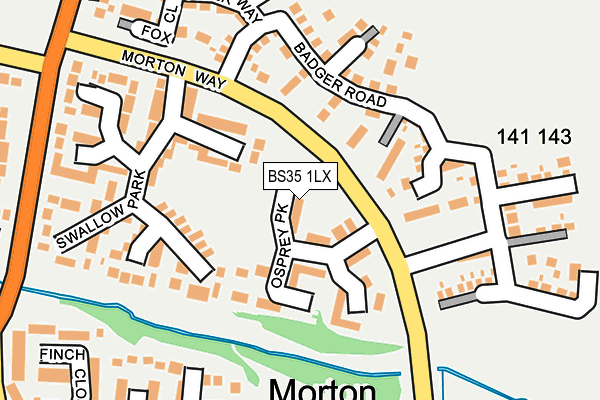 BS35 1LX map - OS OpenMap – Local (Ordnance Survey)