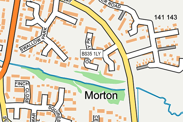 BS35 1LY map - OS OpenMap – Local (Ordnance Survey)