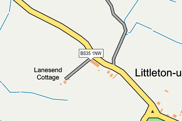 BS35 1NW map - OS OpenMap – Local (Ordnance Survey)