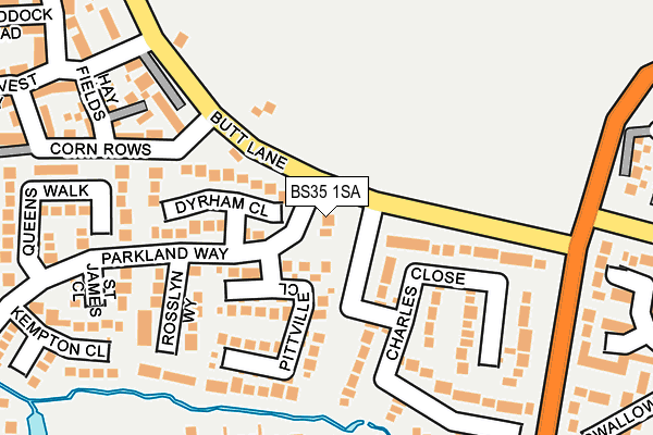 BS35 1SA map - OS OpenMap – Local (Ordnance Survey)