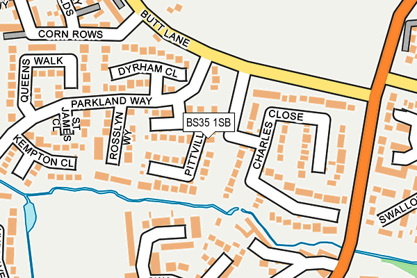 BS35 1SB map - OS OpenMap – Local (Ordnance Survey)