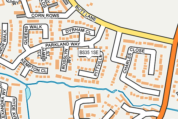 BS35 1SE map - OS OpenMap – Local (Ordnance Survey)