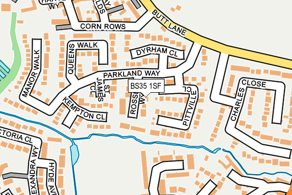 BS35 1SF map - OS OpenMap – Local (Ordnance Survey)