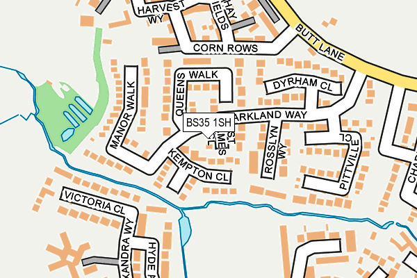 BS35 1SH map - OS OpenMap – Local (Ordnance Survey)