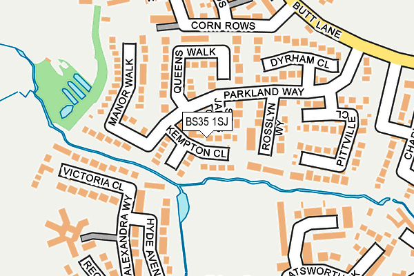 BS35 1SJ map - OS OpenMap – Local (Ordnance Survey)