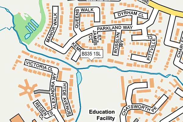 BS35 1SL map - OS OpenMap – Local (Ordnance Survey)