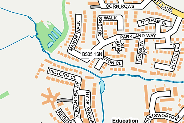 BS35 1SN map - OS OpenMap – Local (Ordnance Survey)