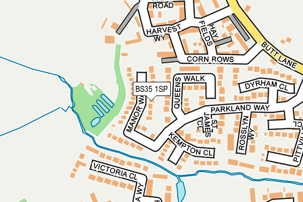 BS35 1SP map - OS OpenMap – Local (Ordnance Survey)