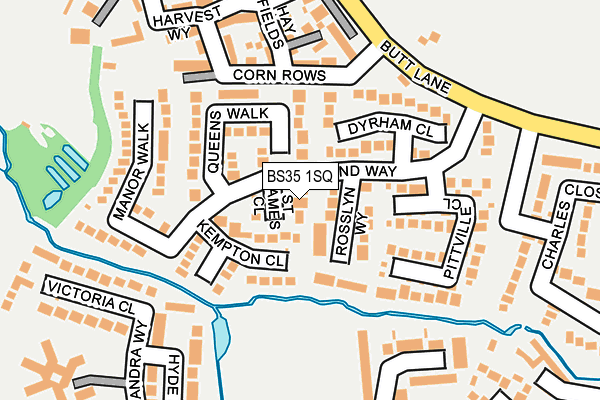 BS35 1SQ map - OS OpenMap – Local (Ordnance Survey)