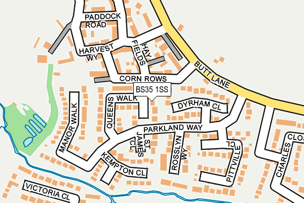 BS35 1SS map - OS OpenMap – Local (Ordnance Survey)