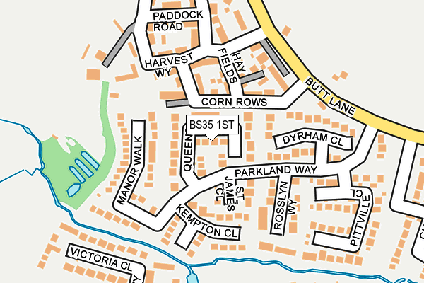 BS35 1ST map - OS OpenMap – Local (Ordnance Survey)