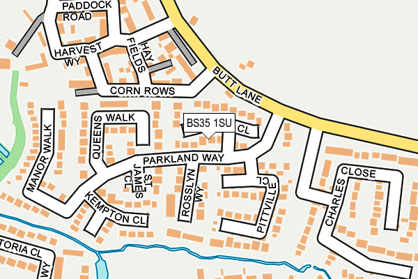 BS35 1SU map - OS OpenMap – Local (Ordnance Survey)