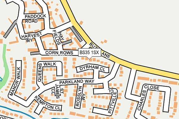 BS35 1SX map - OS OpenMap – Local (Ordnance Survey)