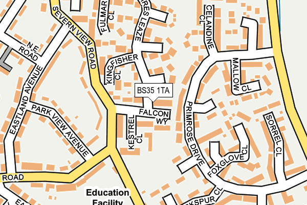 BS35 1TA map - OS OpenMap – Local (Ordnance Survey)