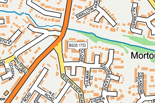 BS35 1TD map - OS OpenMap – Local (Ordnance Survey)