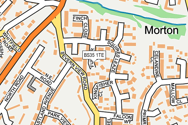 BS35 1TE map - OS OpenMap – Local (Ordnance Survey)