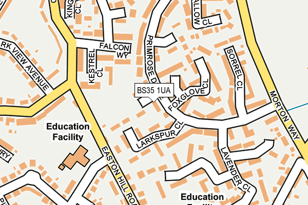 BS35 1UA map - OS OpenMap – Local (Ordnance Survey)