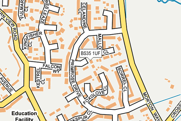 BS35 1UF map - OS OpenMap – Local (Ordnance Survey)